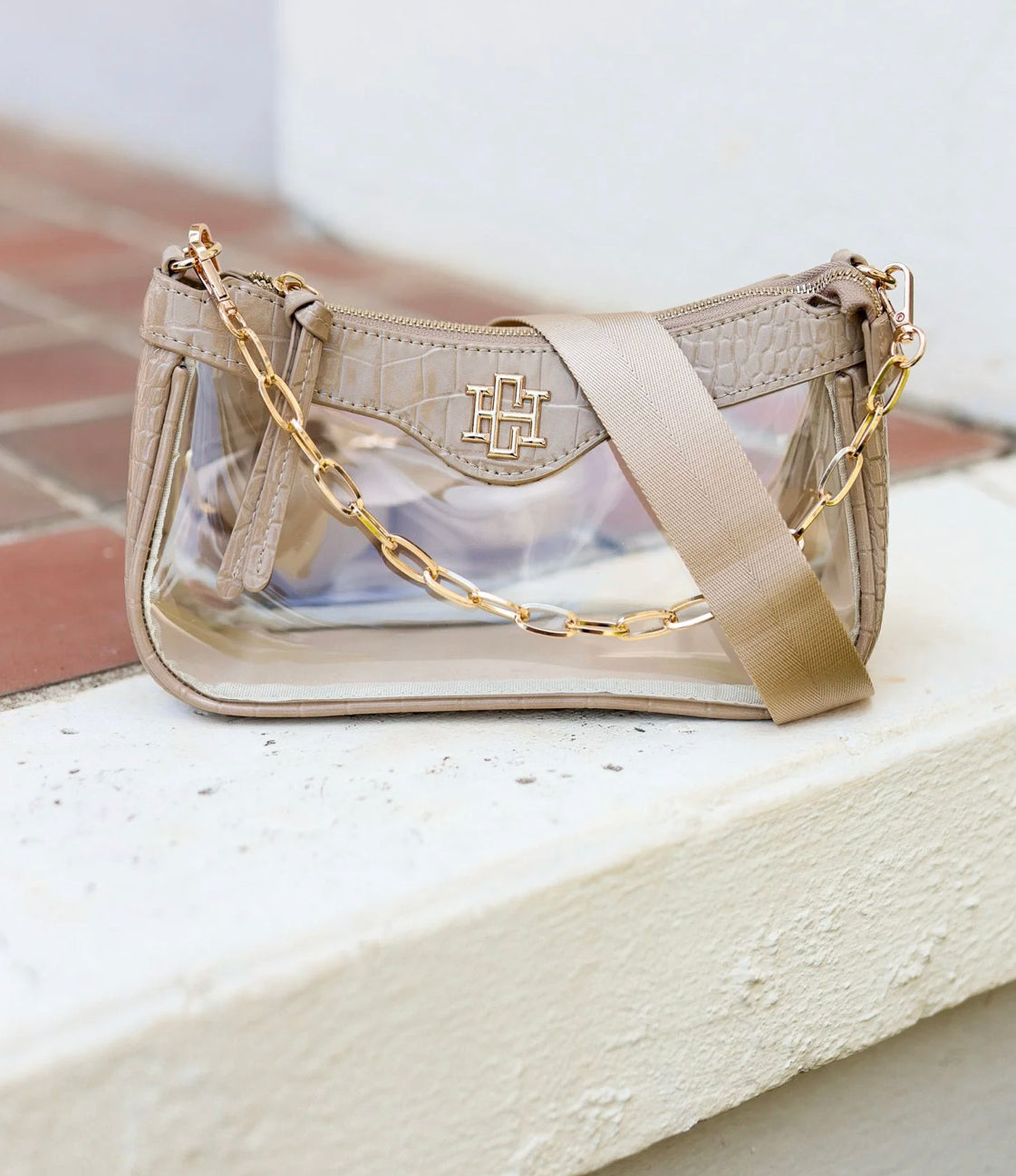 Cassidy Patent Taupe Crossbody