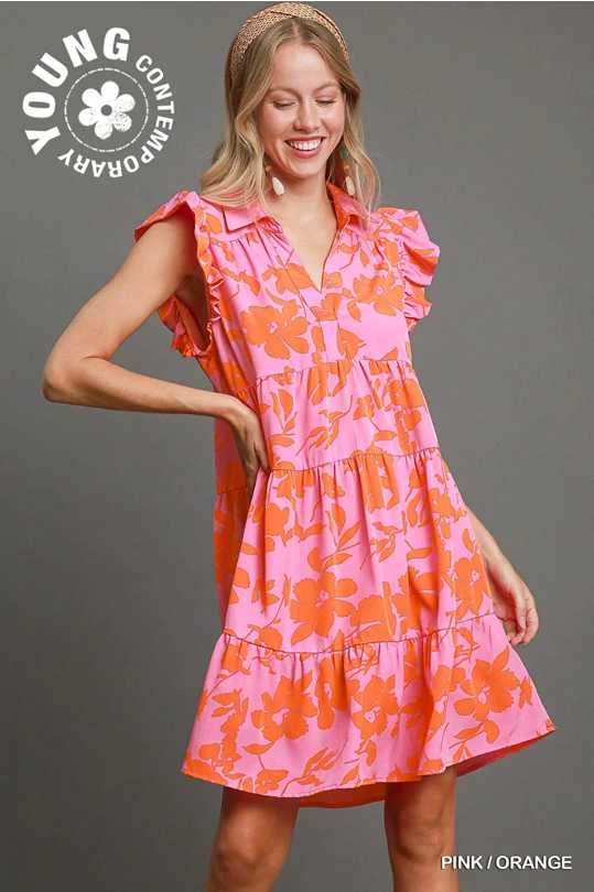 Floral Print Tiered Dress