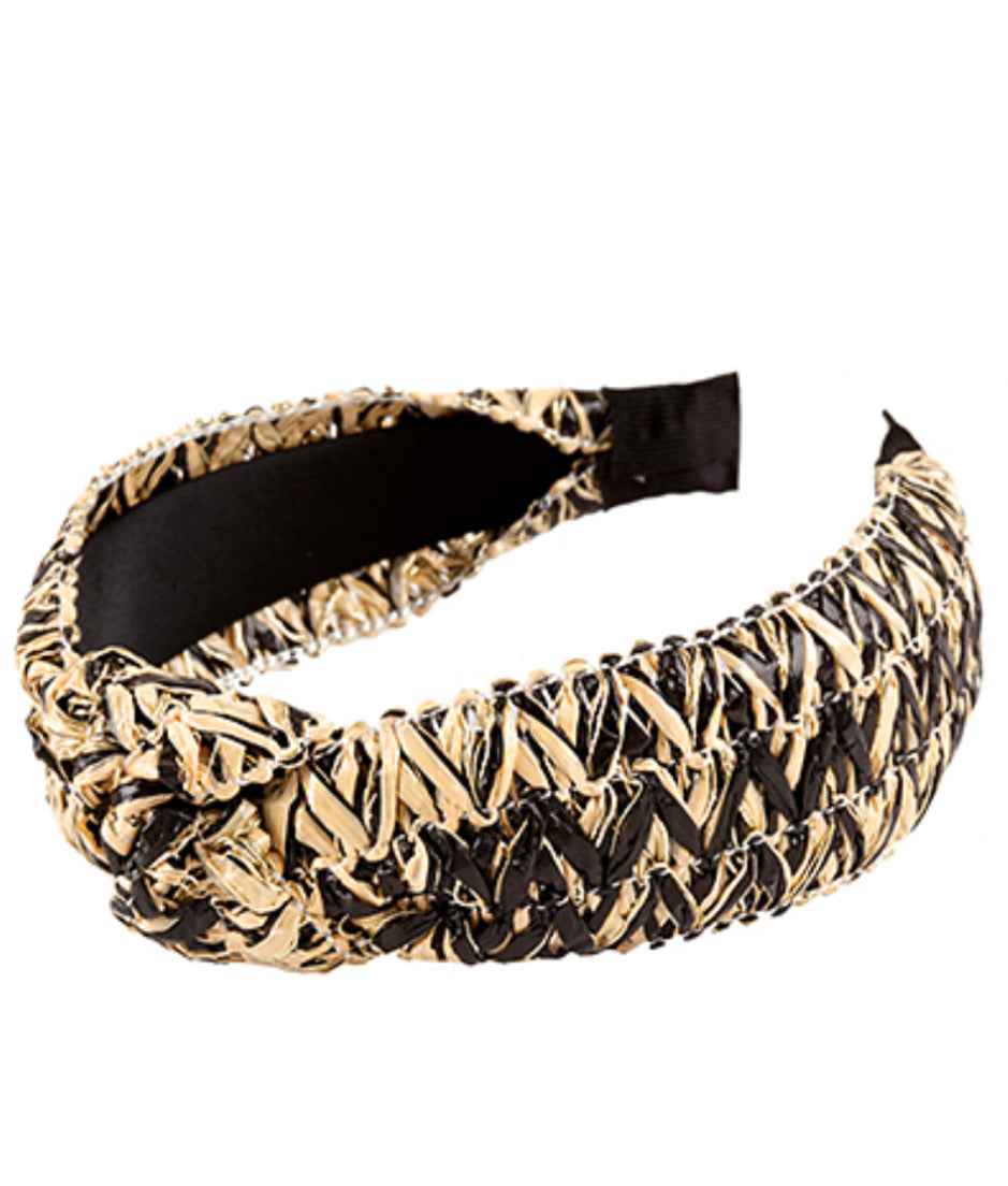 Rattan Headband Black