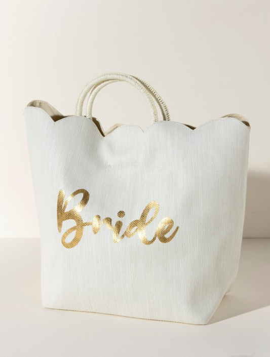 Shiraleah Bride Scalloped Tote