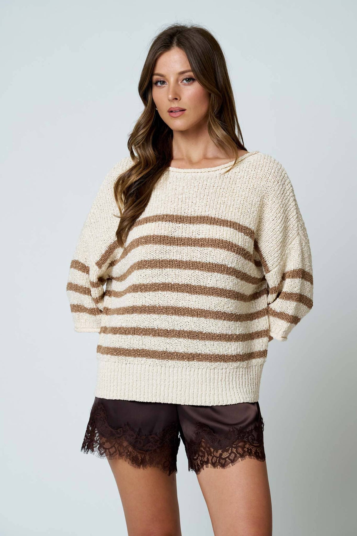 Auturn Latte Knit Top