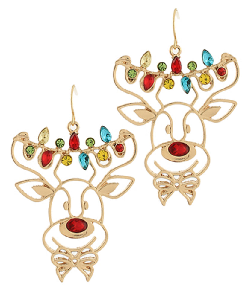 Rudolph Lights Earring