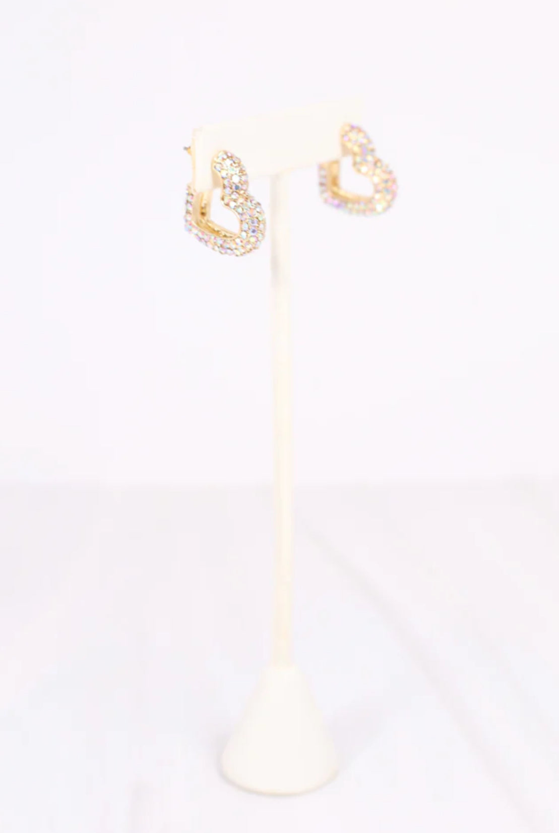 Larkle Heart Hoop Earring Opal