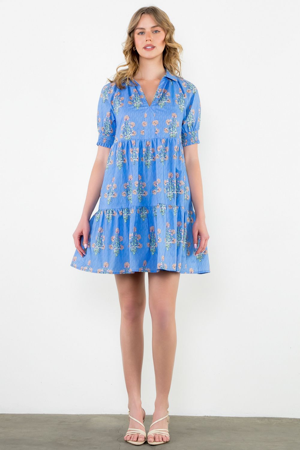 Puff Sleeve Floral Dress
