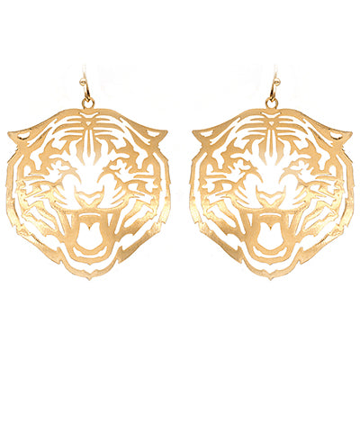 Brass Tiger Filagree Earrings