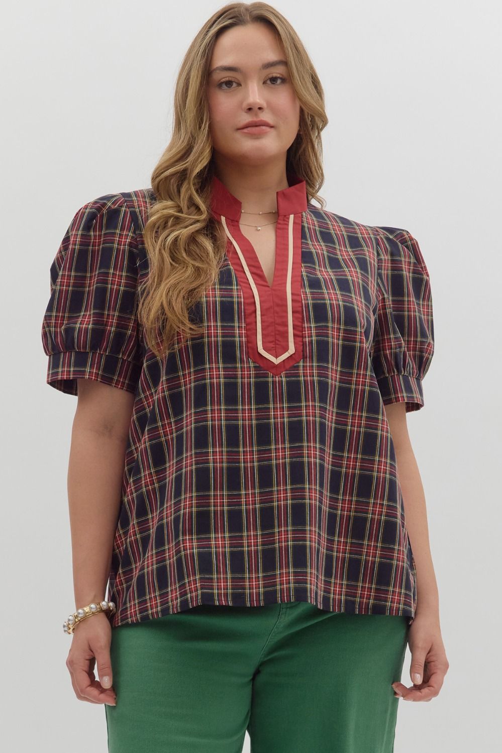 Windsor Plaid Top