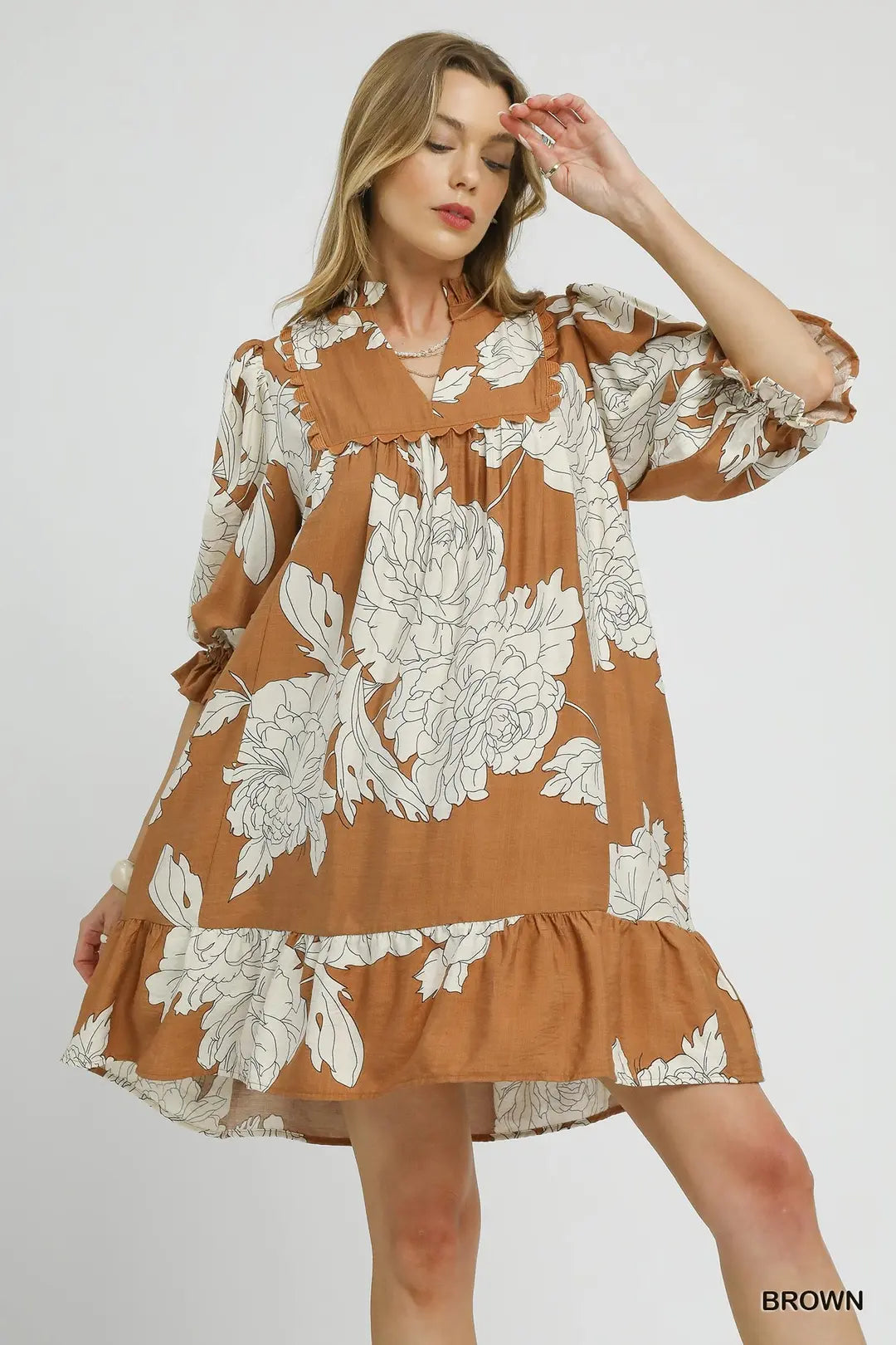 Floral Tiered Babydoll Dress