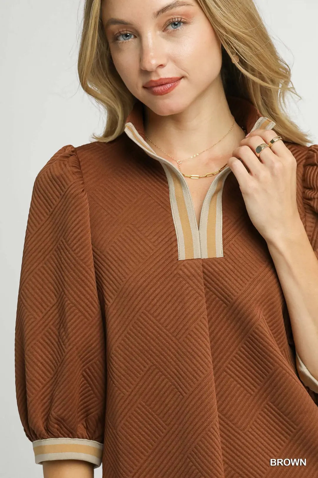 High Neck Jacquard Mini Dress