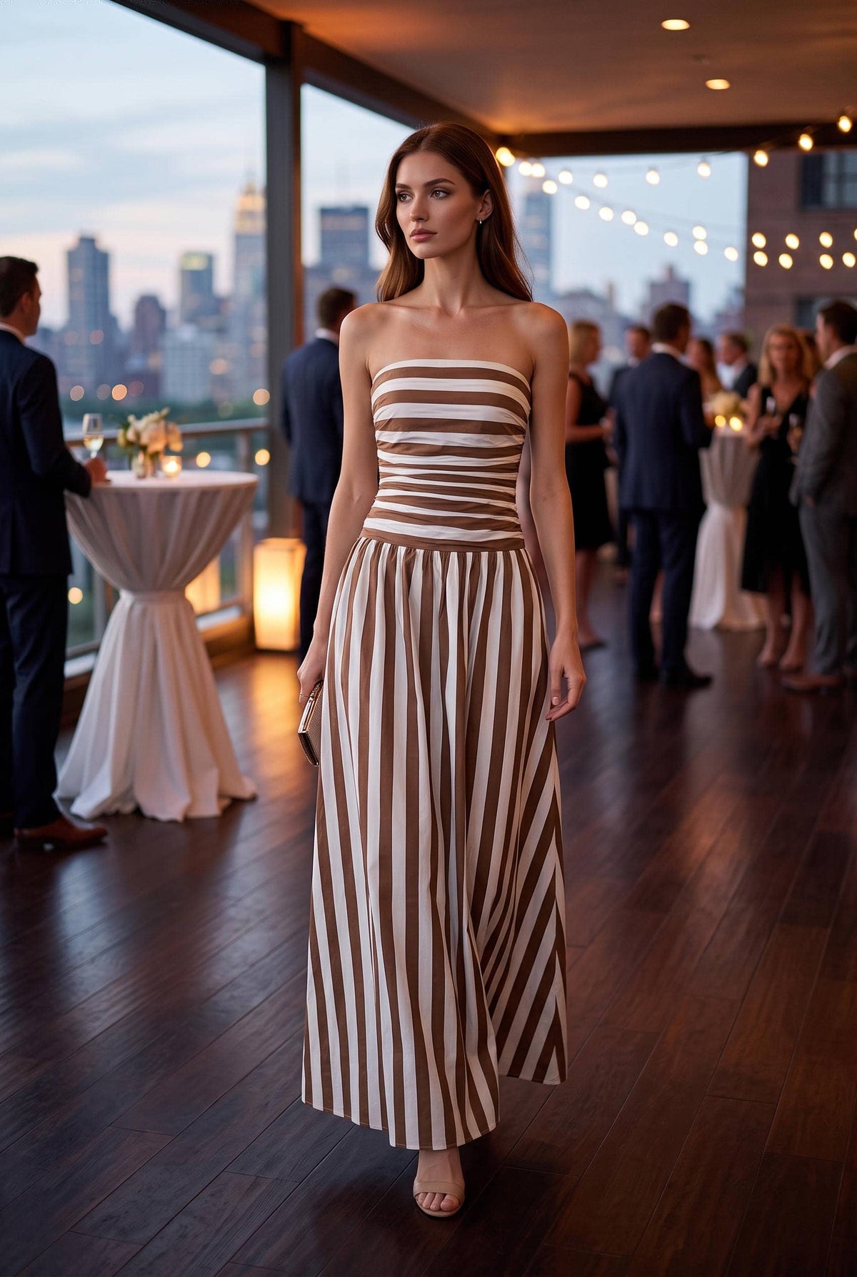 Mocha Stripe Dress
