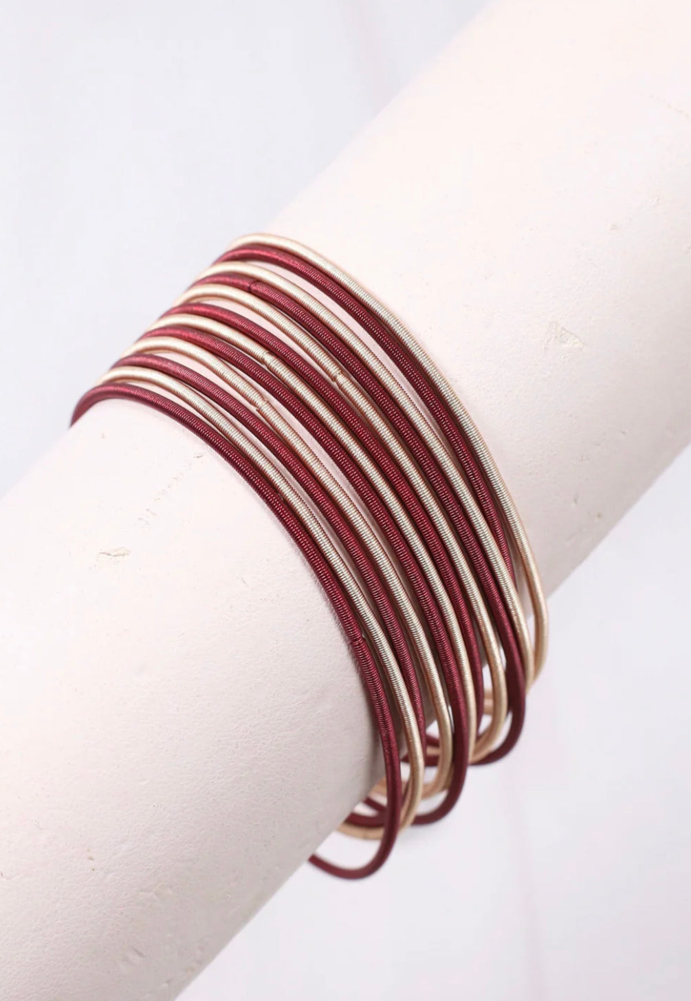 Bernard Bracelet Set Garnet Gold