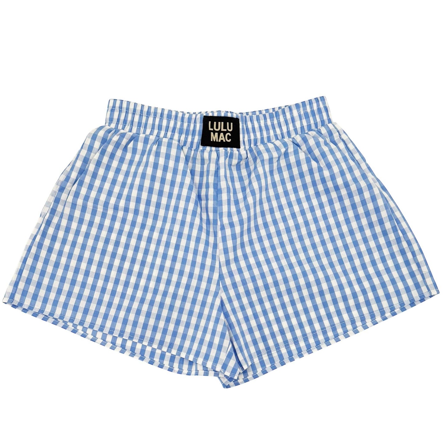 Lulu Mac Light Blue Gingham Boxer Short