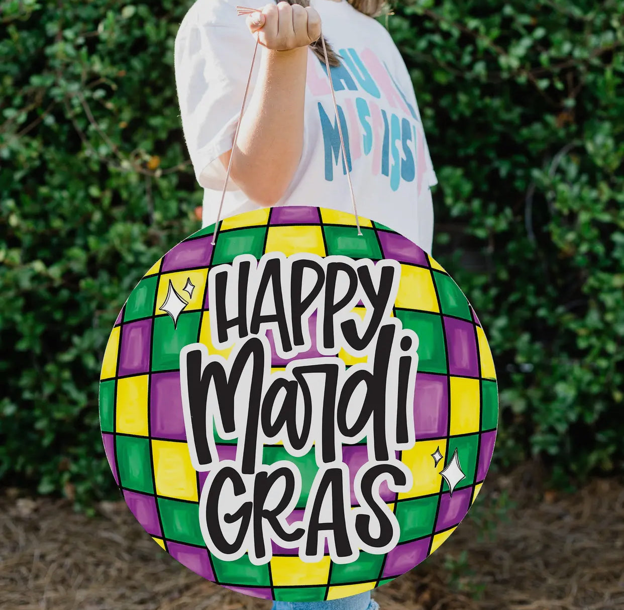 Mardi Gras Disco Door Hanger