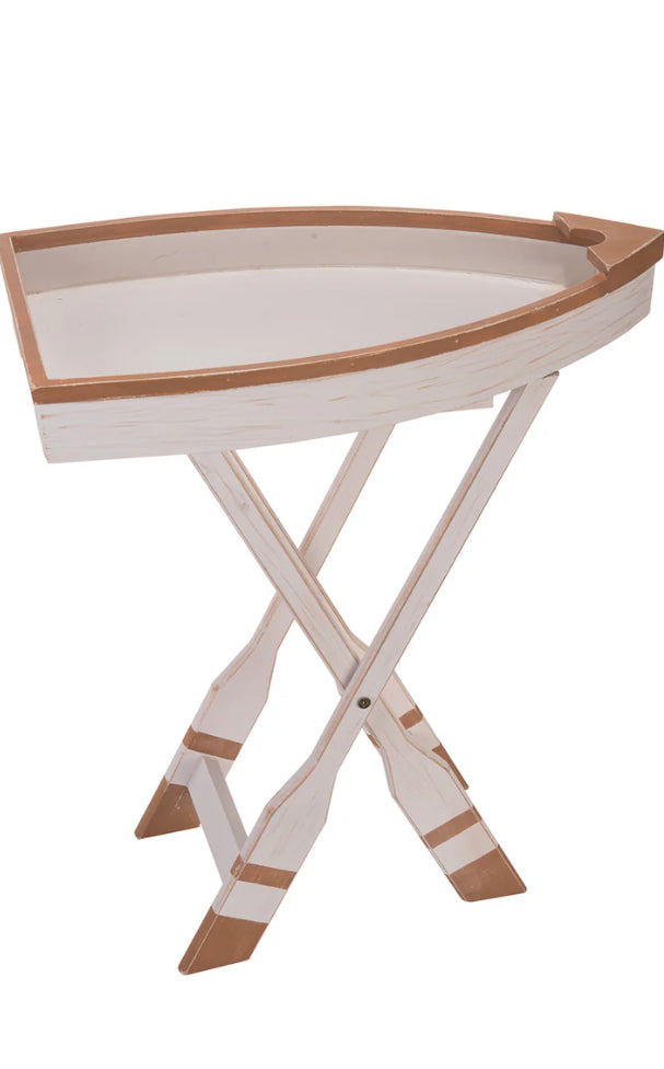 Wood Boat TV Tray Table