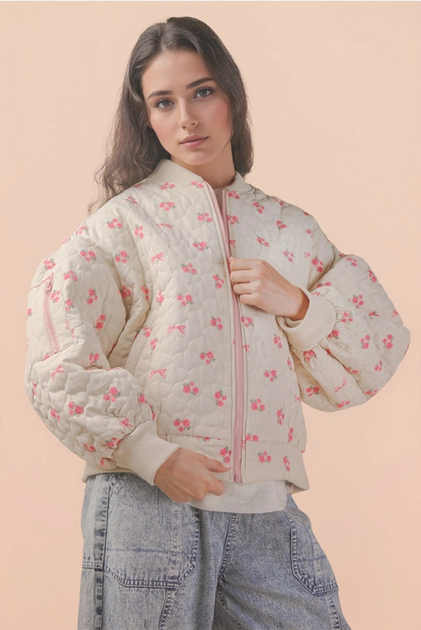 Blue Blossom Quilted Jacket