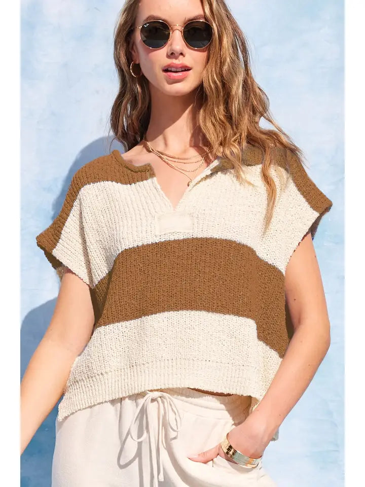 Malibu Stripe Knit Sweater