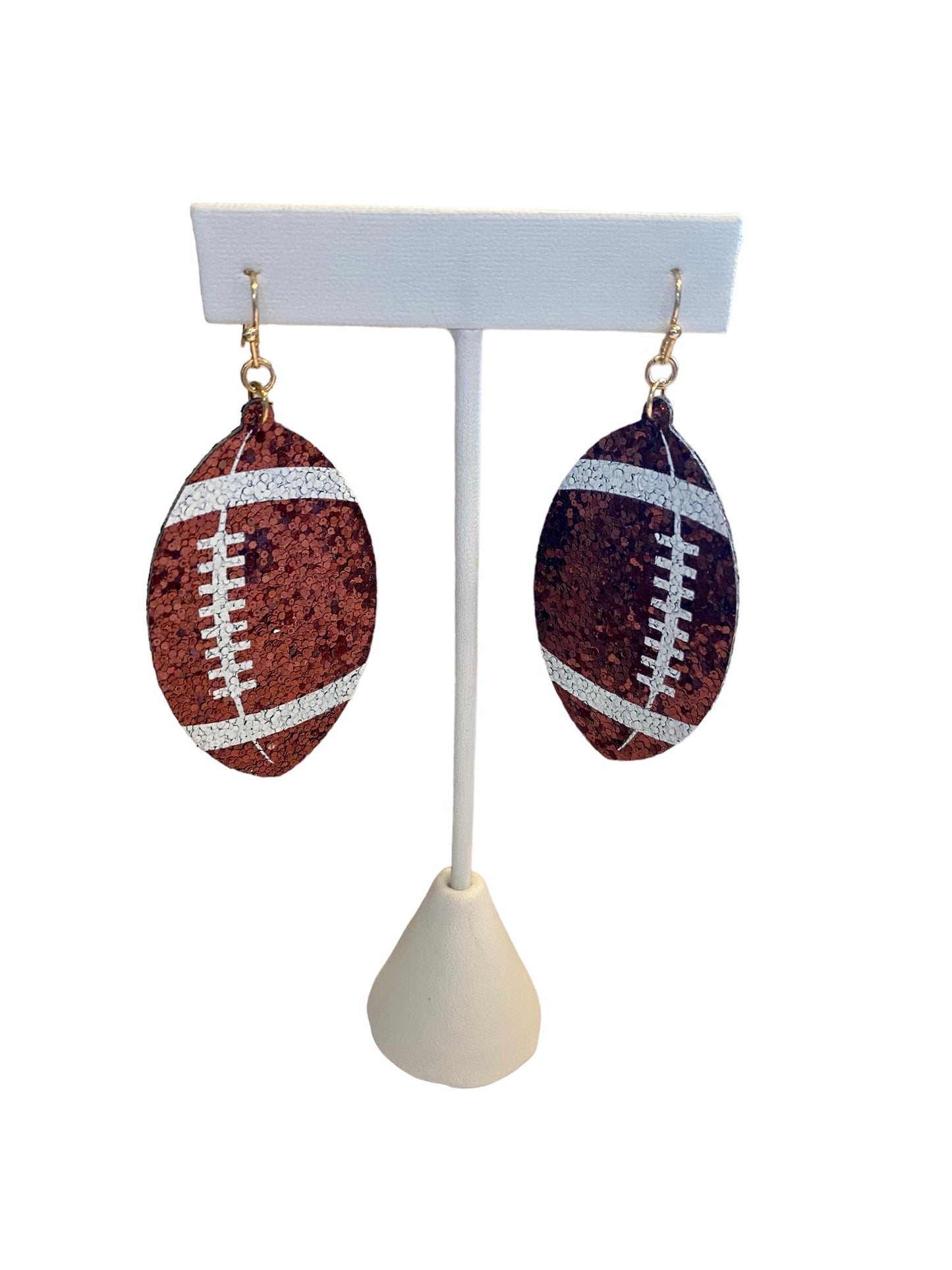 Glitter Football Earrings