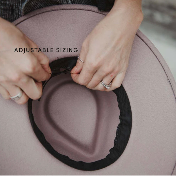 Blush Wide Rim Felt Hat