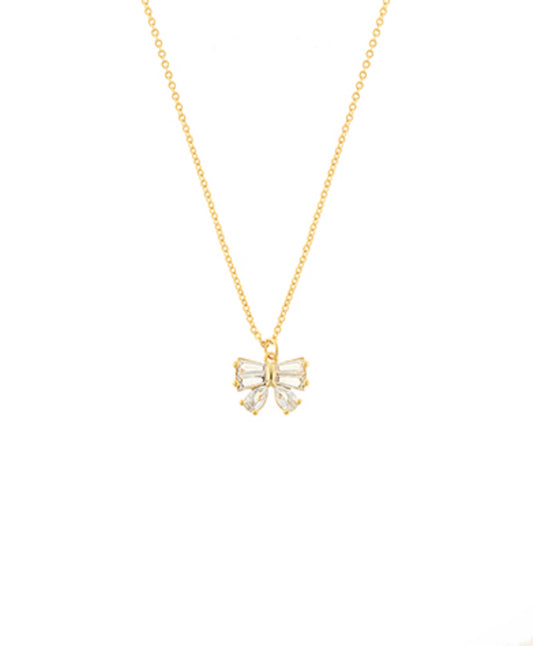 Pave Bow Necklace