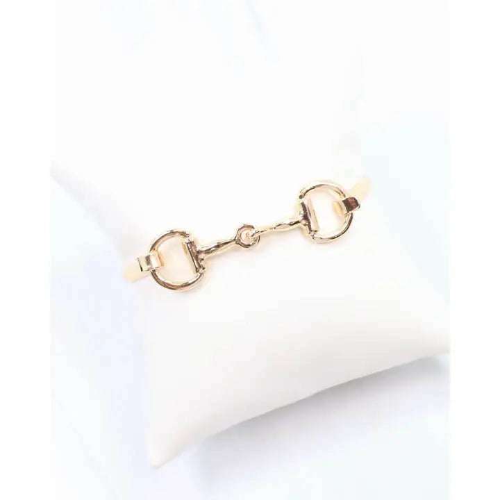 Haney Horsebit Bangle Gold