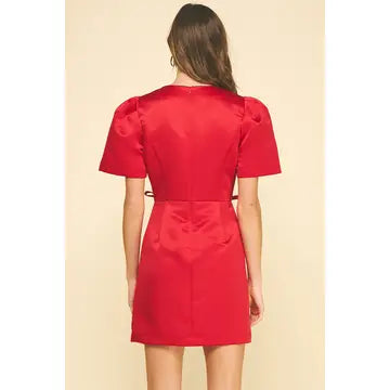 Ribbon Detailed Mini Dress