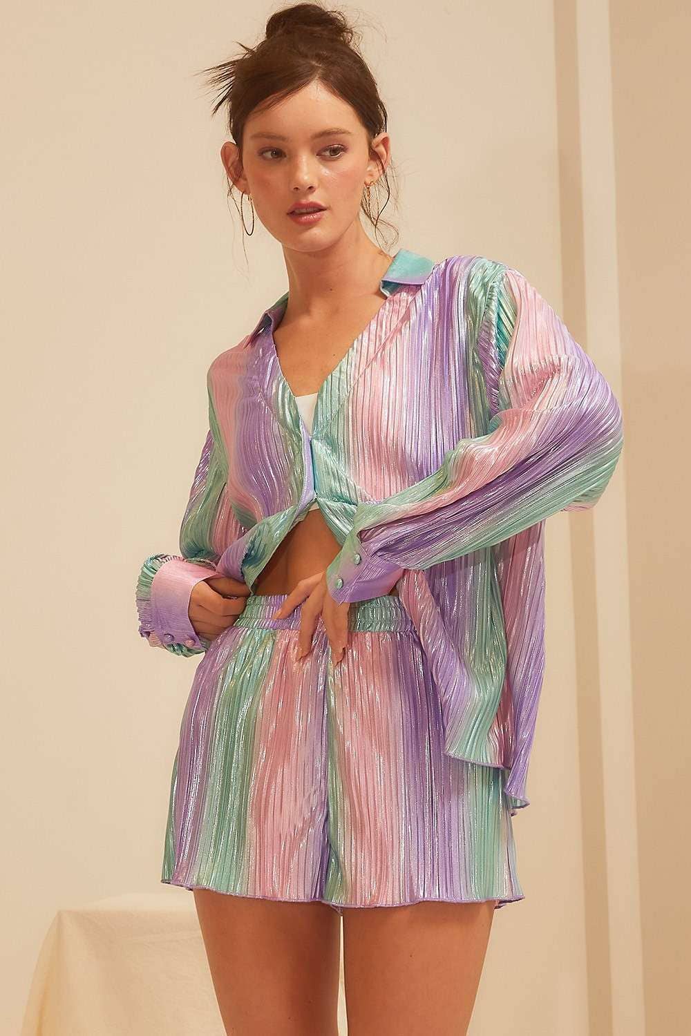 Pastel Mardi Gras Short