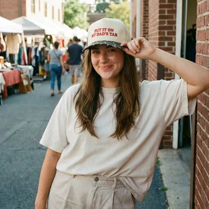 Puff Embroidered Put It On My Husband's Tab Trucker Hat