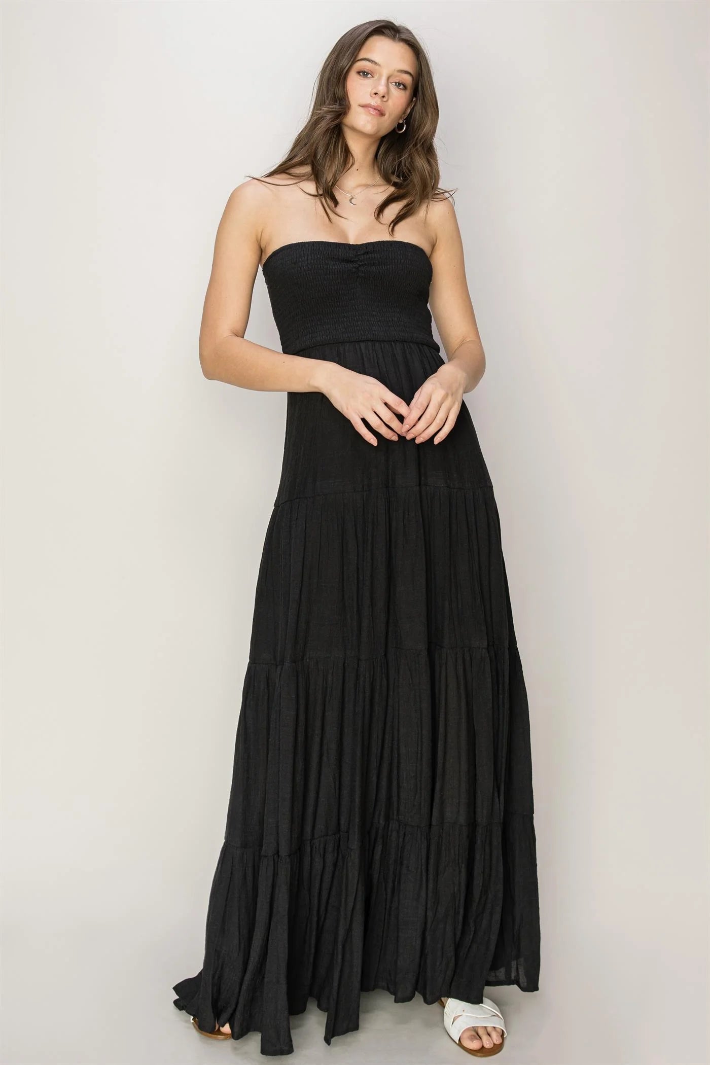 Smocked Tube Maxi Dress