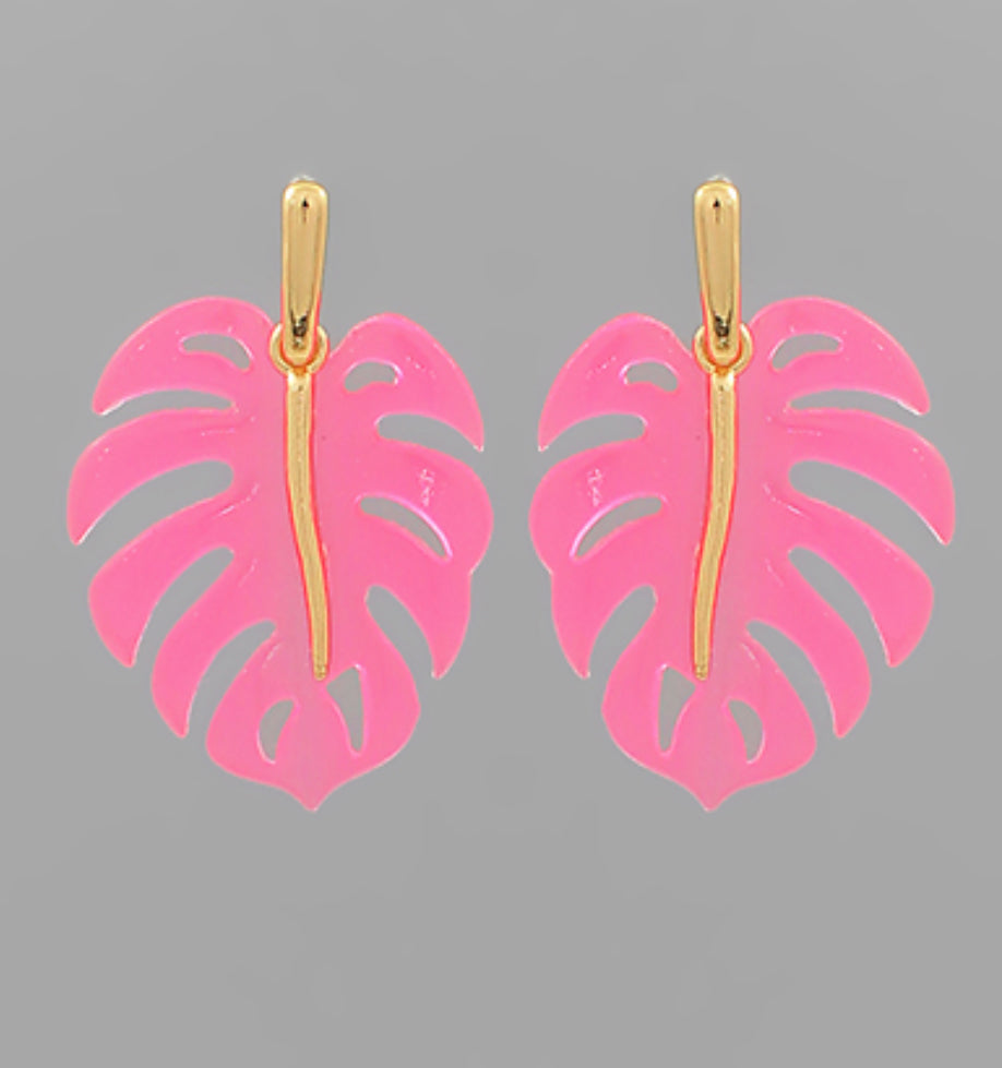 Leaf Acrylic Earrings