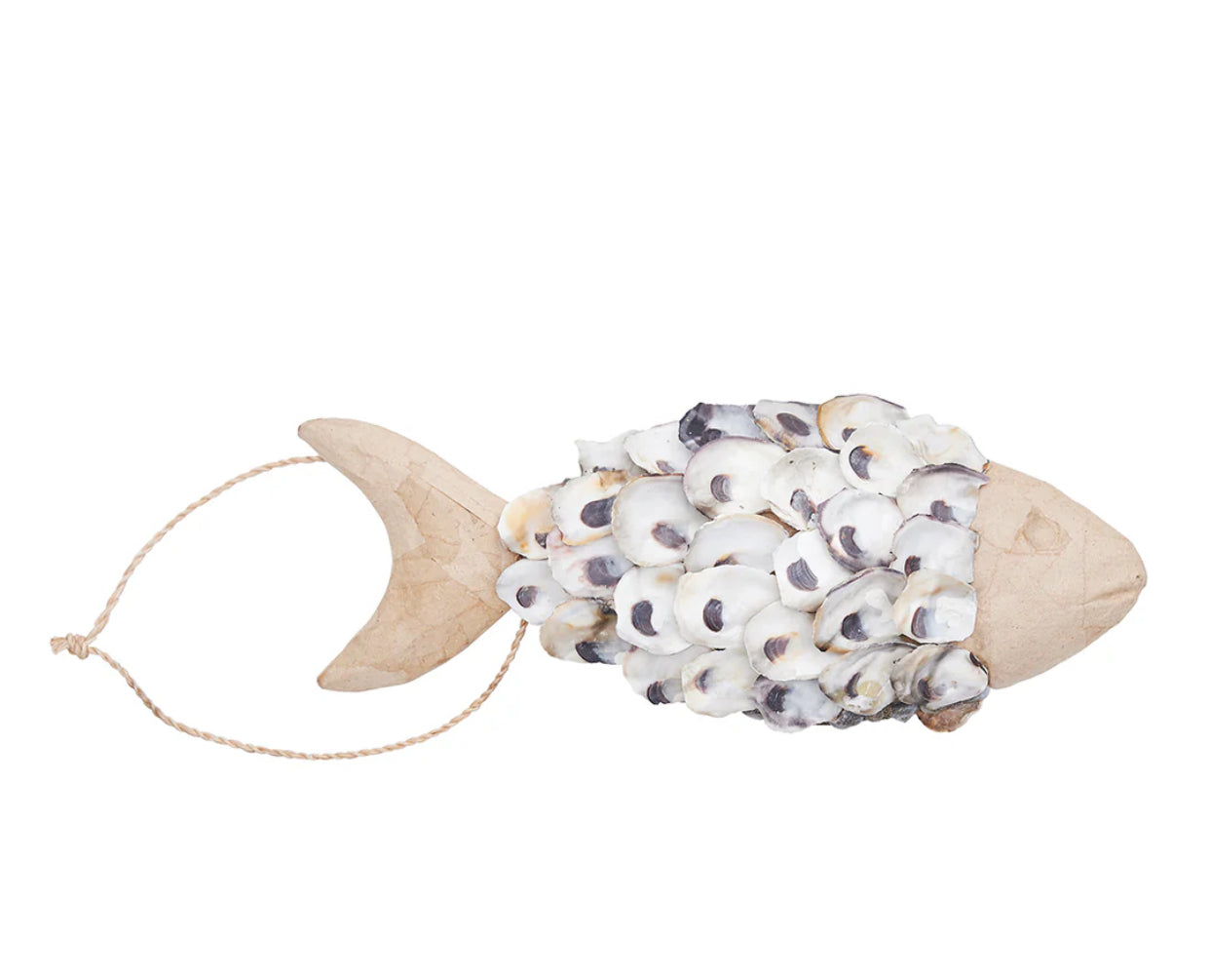 Small Hanging Fish Decor with Oyster Scale