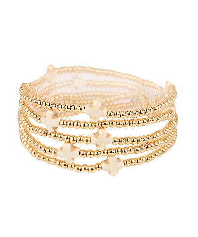 Cross & CCB Multi Stackable Bracelet