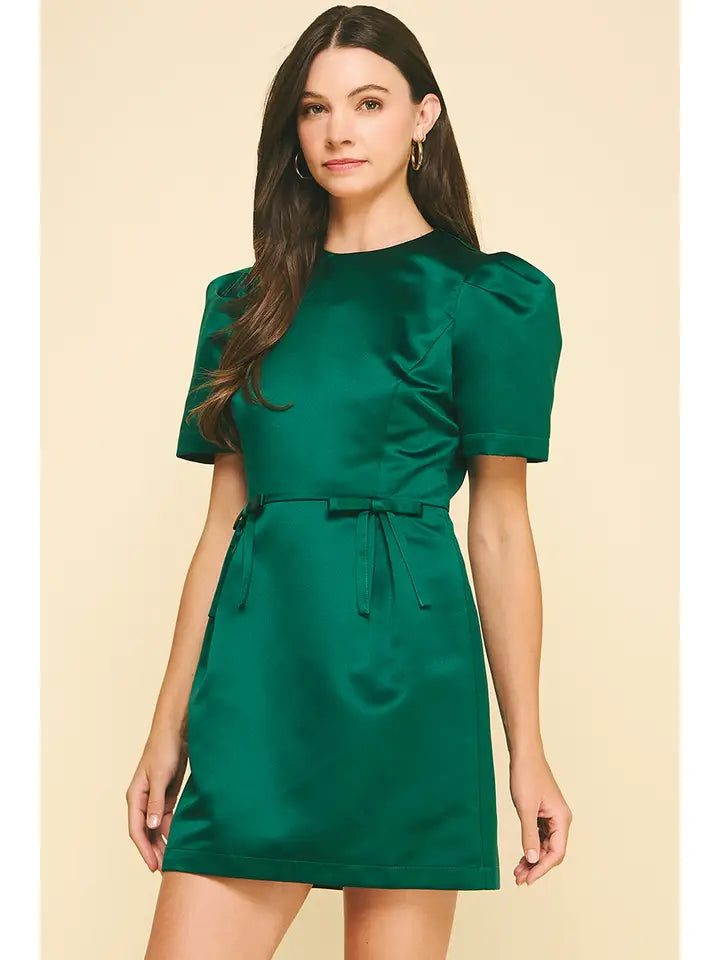 Ribbon Detailed Mini Dress