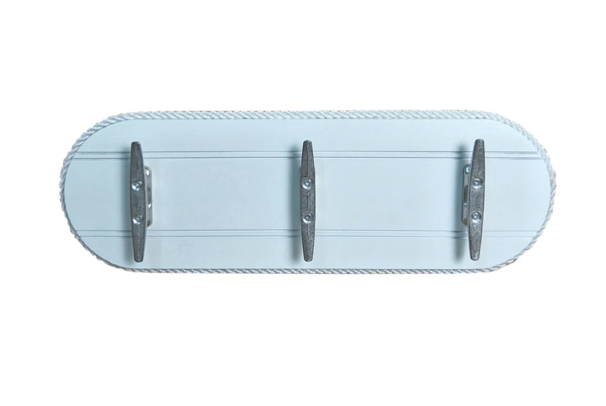 White Bead Board Hook Plaque