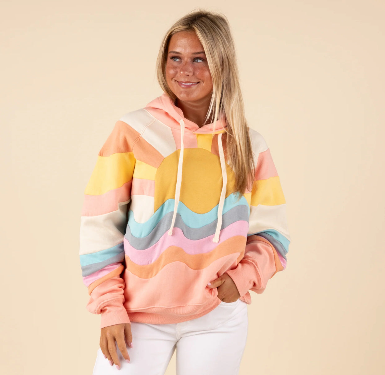 Patched Sun Hoodie