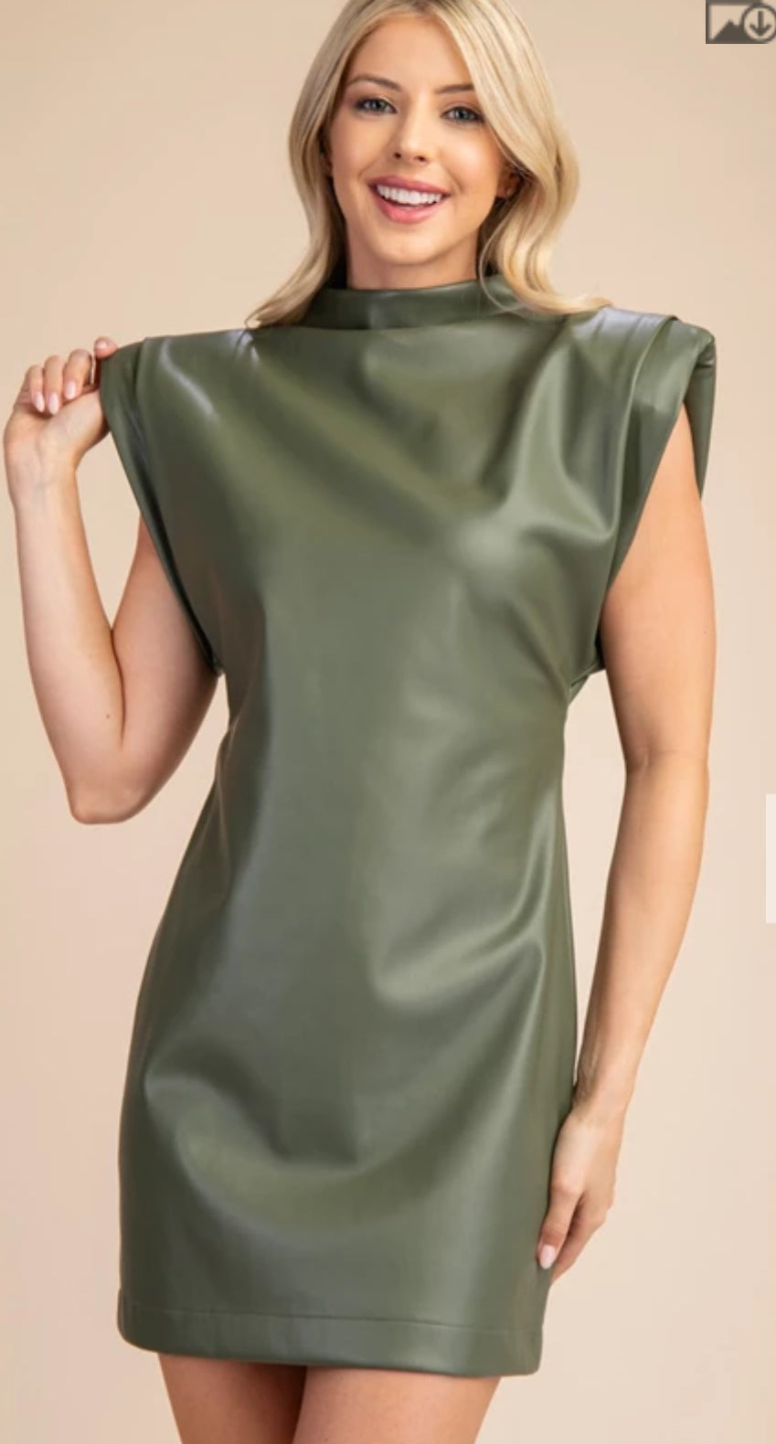 Faux Leather Dress