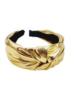 Metallic Knotted Gold Headband