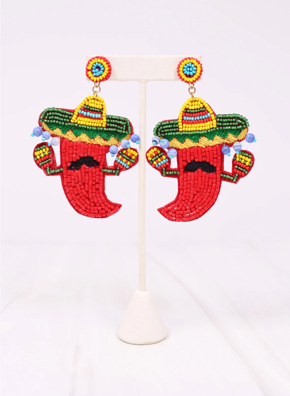 Chili Pepper Sombrero Earring