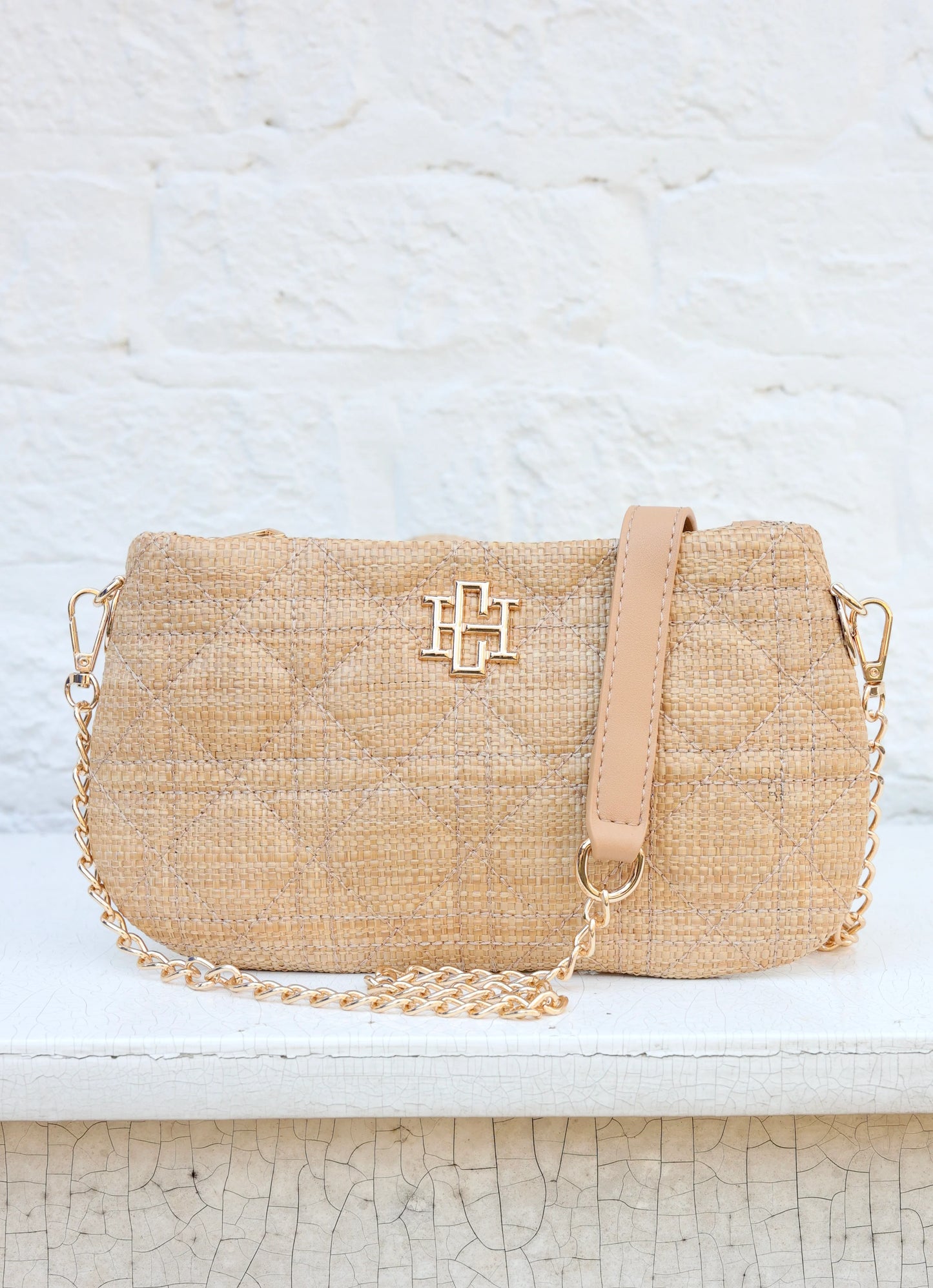 Livi Quilted Crossbody Natural