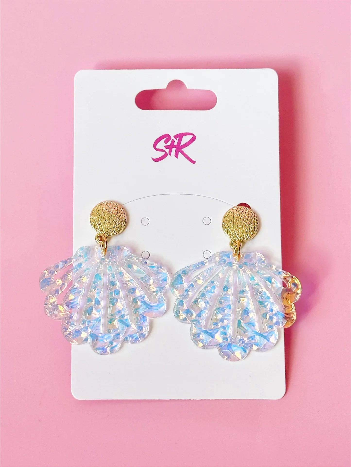 Iridescent Seashell Earring