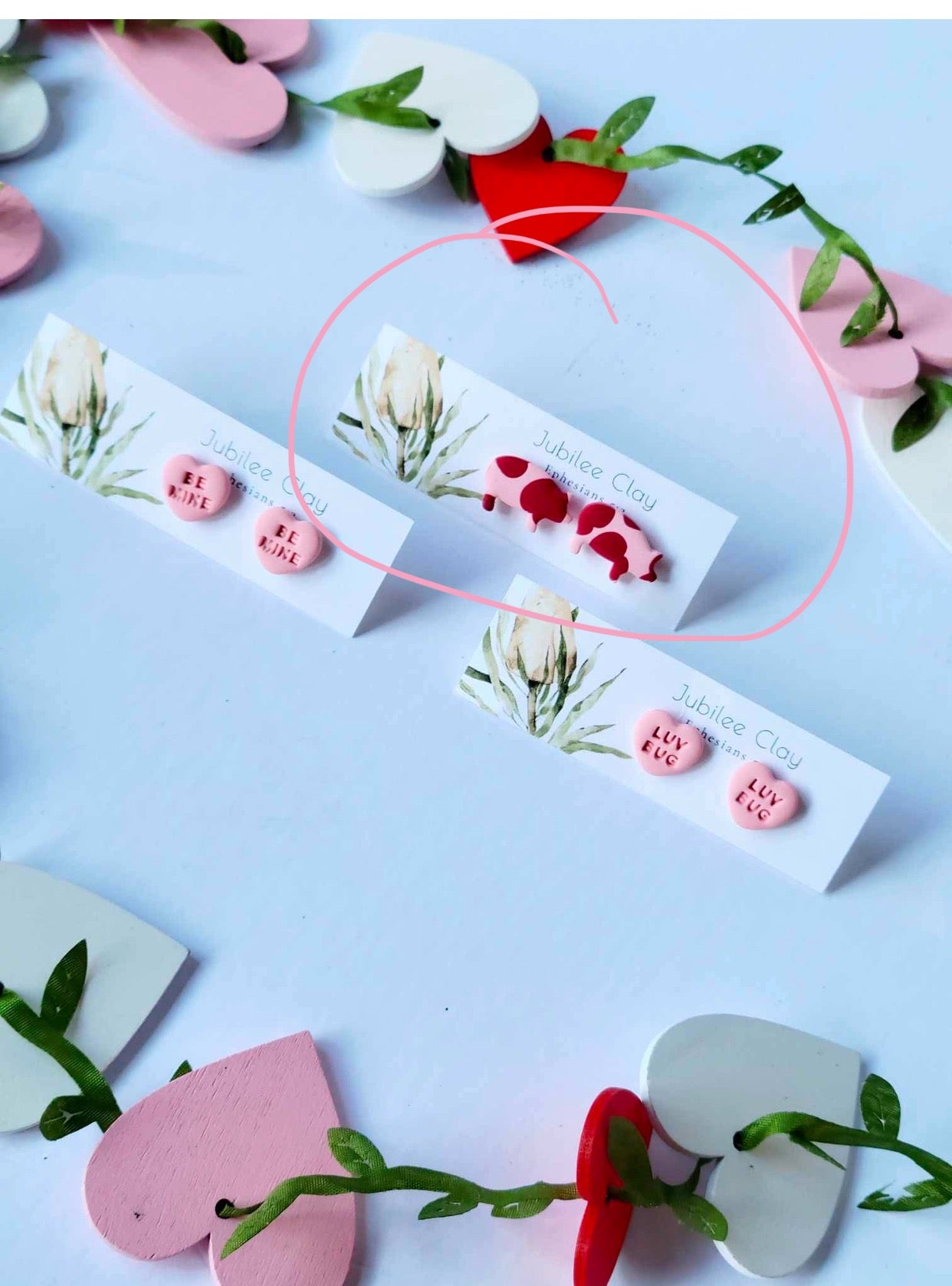 Jubilee Clay Stud Earrings