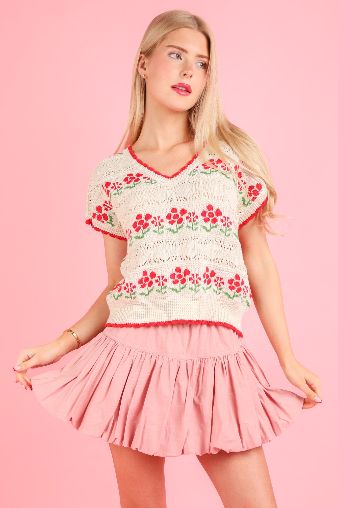 Bubble Mini Skirt with Inner Shorts