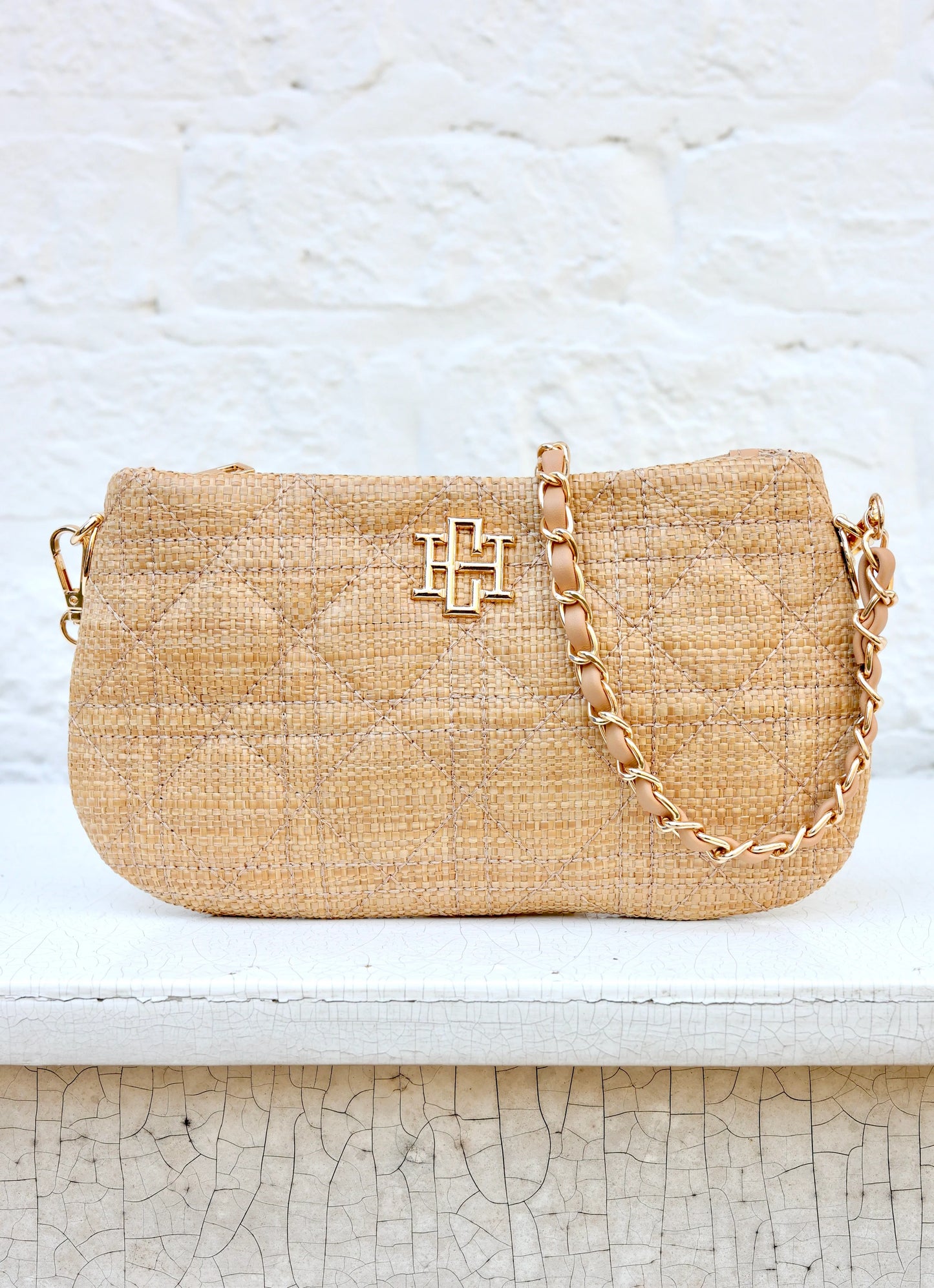 Livi Quilted Crossbody Natural