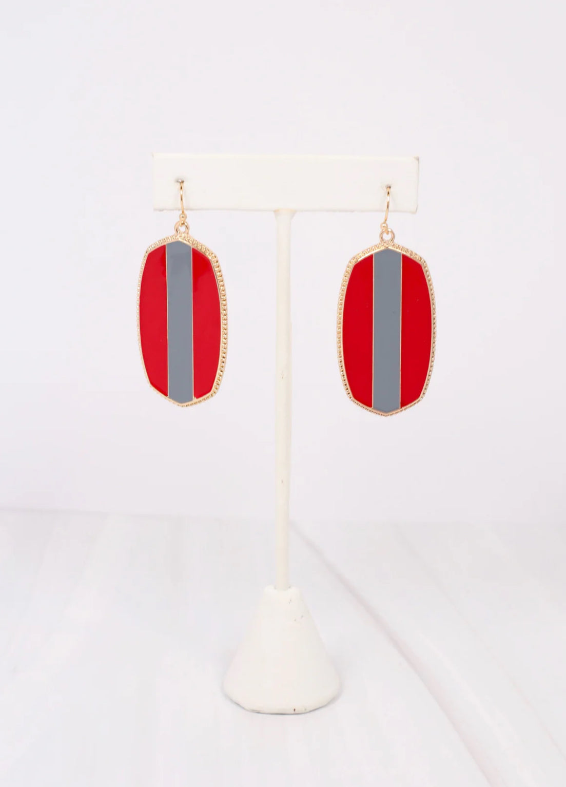Striped Drop Earrings