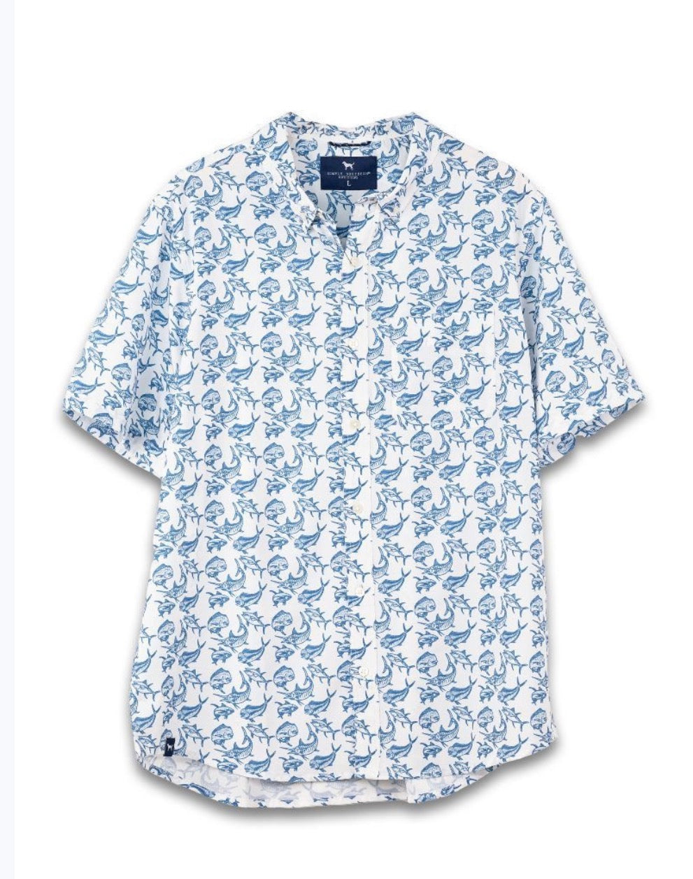 Coastal Button Down Fish Shirt