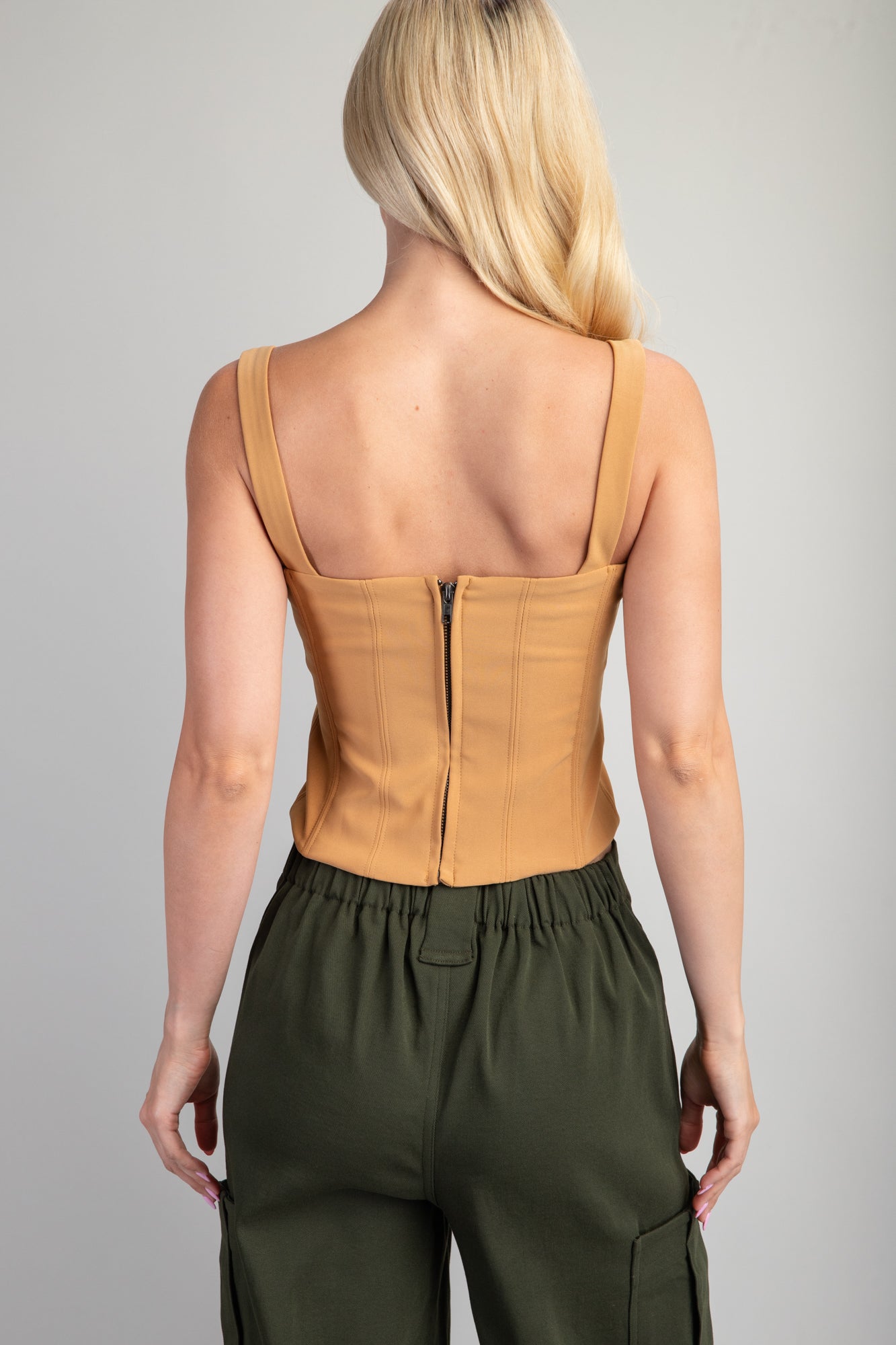 Square Neck Bustier Top