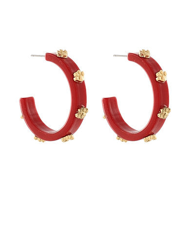 Paw Station Acetate Hoops