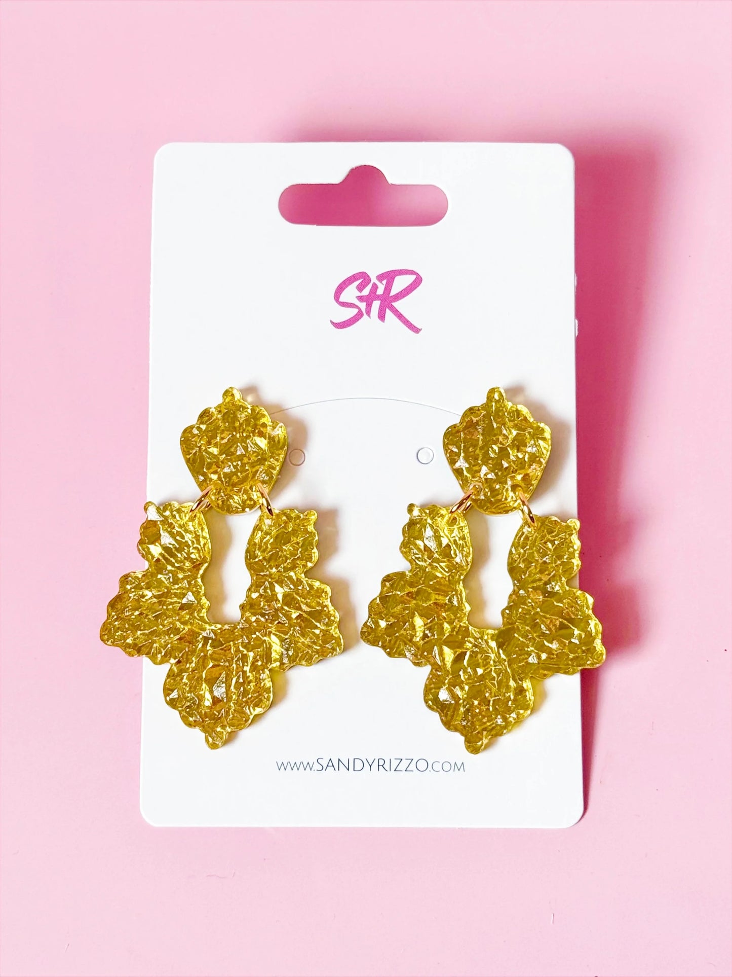Gold Lamé Priscilla Earring