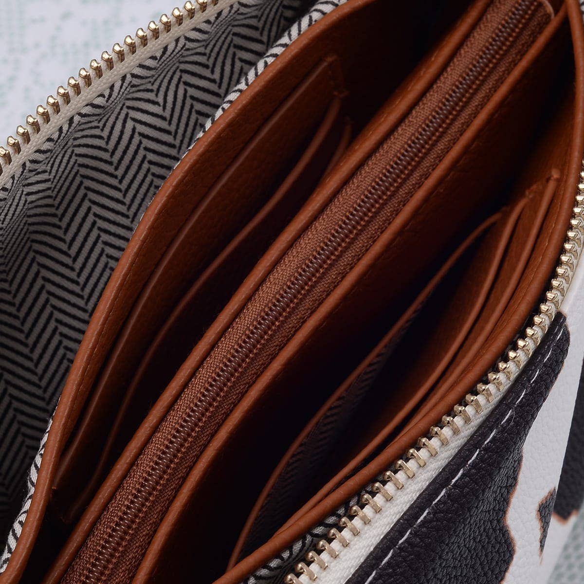 3 Compartments Crossbody Bag