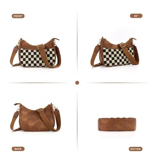 Bella Checkered Crossbody Bag