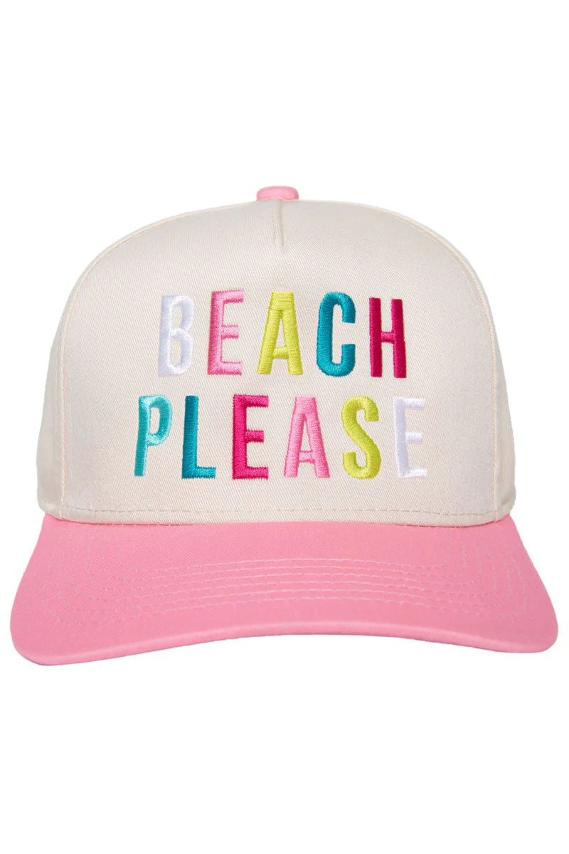 Beach Please Two-Toned Vintage Hat