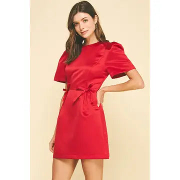 Ribbon Detailed Mini Dress